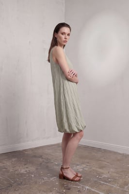 Lässiges Mini-Kleid aus strukturiertem Lyocell