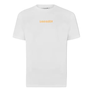 Lacoste - T-Shirt für Herren, Baumwollmischung, Übergroß, kurzärmlig (Weiß)