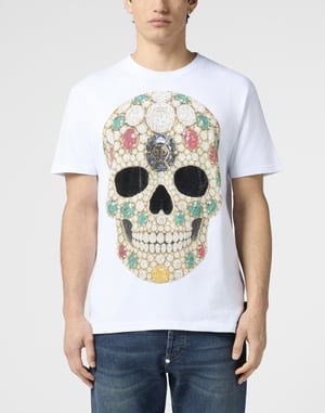 Round Neck T-Shirt Skull Stones
