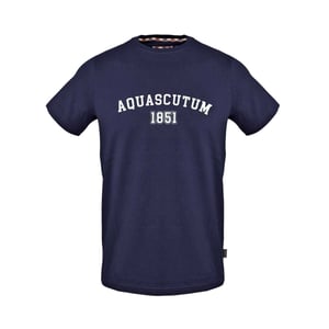 Aquascutum - T-Shirt für Herren, Rundhalsausschnitt (Marine)