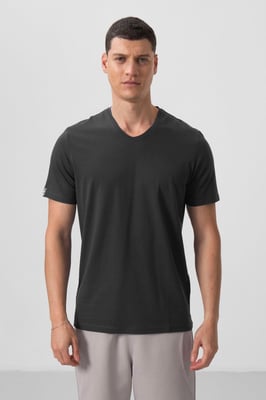 Herren V-Ausschnitt Kurzarm T-Shirt