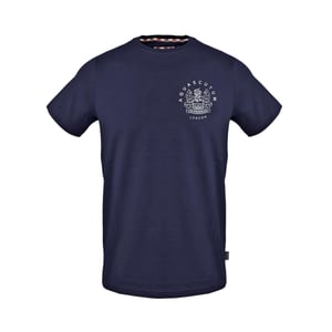 Aquascutum - T-Shirt für Herren, Rundhalsausschnitt, Jersey (Marine)