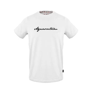 Aquascutum - T-Shirt für Herren, Gerippter Kragen (Weiß)