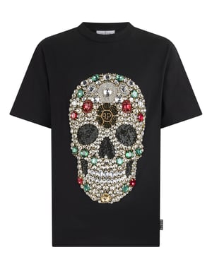 Round Neck T-Shirt Skull Stones