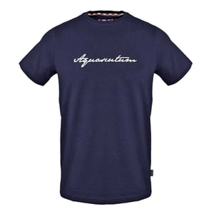 Aquascutum - T-Shirt für Herren, Rundhalsausschnitt (Marine)