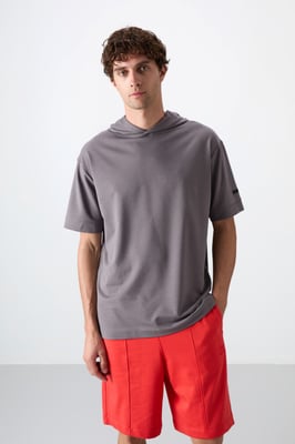 Oversized Kapuzen-T-Shirt mit kurzen Ärmeln