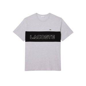 Lacoste - T-Shirt für Herren, Dicke Baumwolle, Anliegend (Grau)