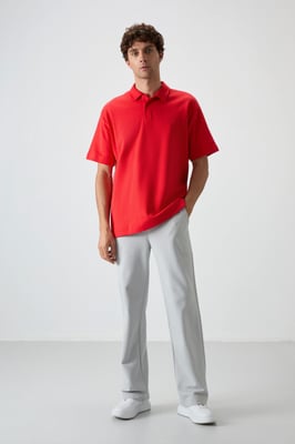 Herren Oversized Polo T-Shirt