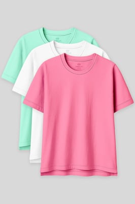 Oversized Baumwoll-Modal Rundhals-T-Shirt