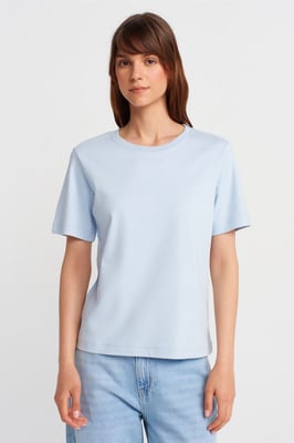 Damen Baumwoll Rundhalsausschnitt T-Shirt
