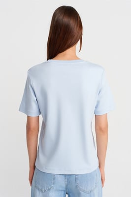 Damen Baumwoll Rundhalsausschnitt T-Shirt