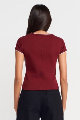 Damen Slim Fit Baumwoll-Crop-Top