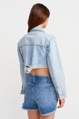 Damen Hochgeschnittene Denim-Shorts