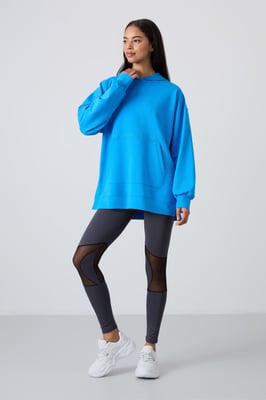 Übergroßer bedruckter Kapuzenpullover