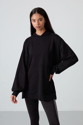 Übergroßer bedruckter Kapuzenpullover