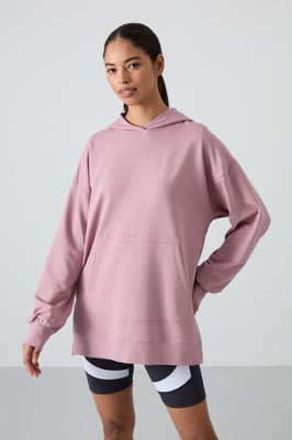 Übergroßer bedruckter Kapuzenpullover