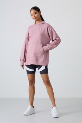 Übergroßer bedruckter Kapuzenpullover