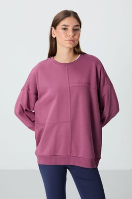 Übergroßer Rundhals-Sweatshirt