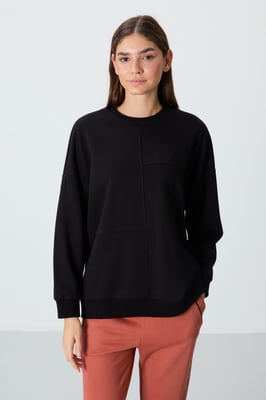 Übergroßer Rundhals-Sweatshirt