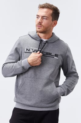 Herren Kapuzensweatshirt mit Druck und Tasche
