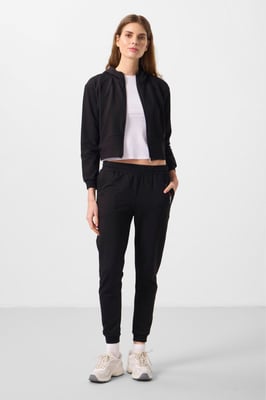 Übergroßer Kapuzen-Zip-Sweatshirt- und Hosen-Set