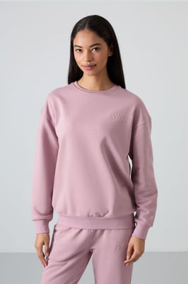 Oversized Sweatshirt und Hose mit elastischem Saum Set