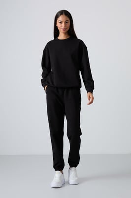 Oversized Sweatshirt und Set mit elastischen Bundhosen