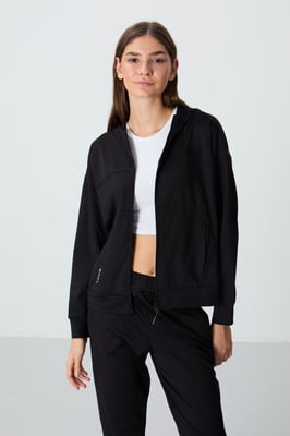 Damen Kapuzen-Zip-Sweatshirt- und Hosen-Set