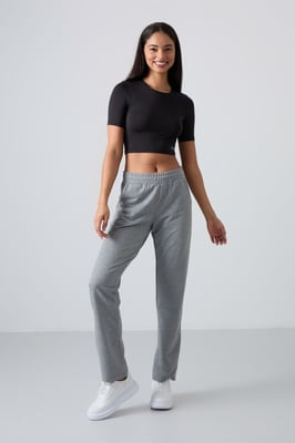 Damen Jogginghose mit geradem Bein aus Fleece