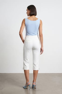 Hoch taillierte Capri-Zigarettenhose