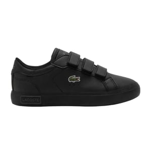 Lacoste - "Powercourt" Sneaker für Kinder, Leder (Schwarz)