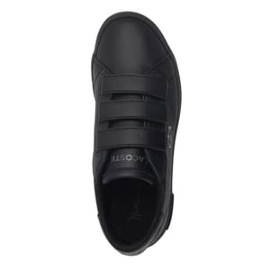 Lacoste - "Powercourt" Sneaker für Kinder, Leder (Schwarz)
