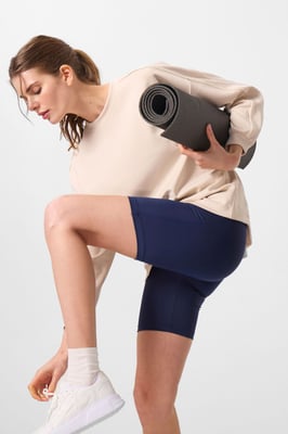 Kurze Hochtaillierte Sportleggings