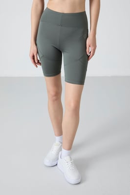Kurze hochtaillierte Strickleggings