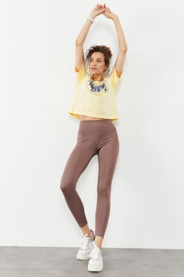 Hoch geschnittene Slim-Fit Leggings