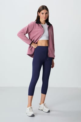 Hochtaillierte Capri-Leggings