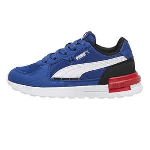Puma - "Graviton" Sneaker für Kinder, Netzmaterial (Blau/Schwarz/Weiß)