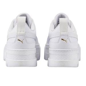 Puma - "Mayze" Sneaker für Damen, Leder, Plattform-Absatz (Weiß)