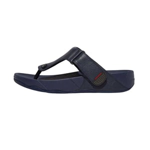 FitFlop - Sandalen für Herren, Leder, Zehentrenner, Flach (Marine)