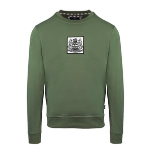 Aquascutum - Sweatshirt für Herren, gerippt (Militärgrün)