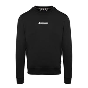 Aquascutum - Sweatshirt für Herren, Gerippter Kragen, Baumwollmischung, Regulär (Schwarz)