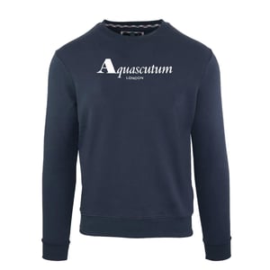 Aquascutum - Sweatshirt für Herren, Logo, gerippt (Marine)