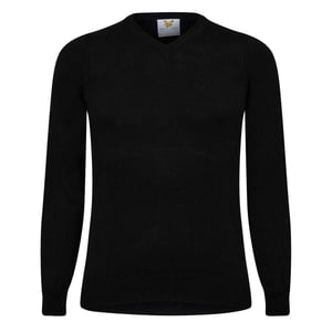 Lyle & Scott - "Merrick" Pullover für Herren, V-Ausschnitt, Jerseyware (Schwarz)