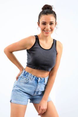 Rippenshirt ohne Ärmel