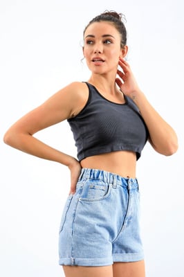 Rippenshirt ohne Ärmel