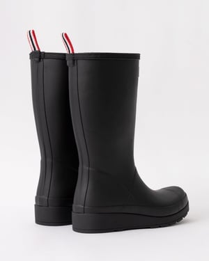 Hunter Play Tall Gummi Damen Schwarze Gummistiefel