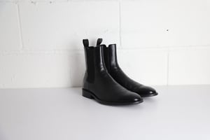 Balenciaga Midnight Chelsea Boots aus schwarzem Leder