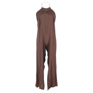 Jacquemus Neckholder-Jumpsuit mit offenem Rücken aus brauner Viskose
