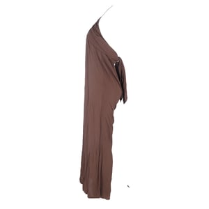 Jacquemus Neckholder-Jumpsuit mit offenem Rücken aus brauner Viskose