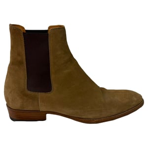 Saint Laurent Wyatt Chelsea Stiefeletten aus braunem Wildleder